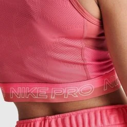 Women's Nike Pro Dri-FIT Crop Tank Adobe/Sea Coral - DX0061 655 -Nike Store DX0061 655 M6