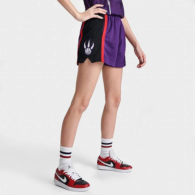 Women's Mitchell & Ness Toronto Raptors NBA Swingman Shorts Purple - EL18123X PPL 3 Women's Mitchell & Ness Toronto Raptors NBA Swingman Shorts Purple - EL18123X PPL