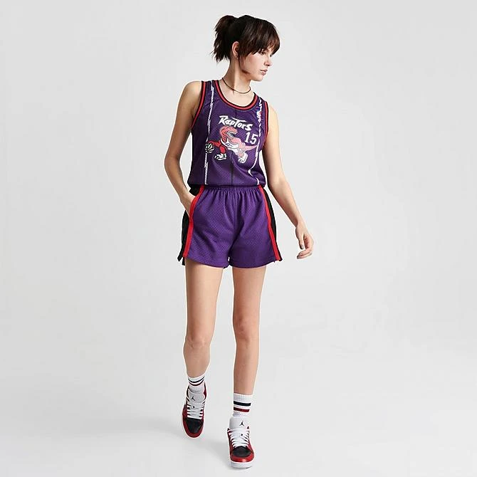 Women's Mitchell & Ness Toronto Raptors NBA Swingman Shorts Purple - EL18123X PPL 4 Women's Mitchell & Ness Toronto Raptors NBA Swingman Shorts Purple - EL18123X PPL - Image 2