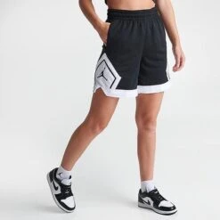 Nike Women's Jordan Sport Diamond Shorts Black/White/White/Black - FB4588 010 -Nike Store FB4588 010 M3