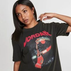Nike Women's Jordan (Her)itage Shot T-Shirt Black - FB5137 010 -Nike Store FB5137 010 M5