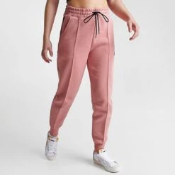 Women's Nike Sportswear Tech Fleece Jogger Pants Red Stardust/Black - FB8330 618 -Nike Store FB8330 618 M3