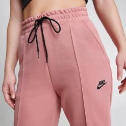 Women's Nike Sportswear Tech Fleece Jogger Pants Red Stardust/Black - FB8330 618 -Nike Store FB8330 618 M5