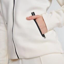 Women's Nike Sportswear Tech Fleece Windrunner Full-Zip Hoodie Ivory - FB8338 110 -Nike Store FB8338 110 M6