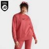 Women's Nike Sportswear Phoenix Fleece Oversized Crewneck Sweatshirt Adobe/Black - FD1128 655 -Nike Store FD1128 655 M1