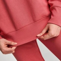 Women's Nike Sportswear Phoenix Fleece Oversized Crewneck Sweatshirt Adobe/Black - FD1128 655 -Nike Store FD1128 655 M6