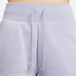Women's Nike Sportswear Phoenix Fleece High-Rise Shorts Indigo Haze/Sail - FD1409 519 -Nike Store FD1409 519 M4