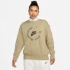 Women's Nike Sportswear Phoenix Fleece Oversized Crewneck Sweatshirt Neutral Olive - FD4234 276 2 Women's Nike Sportswear Phoenix Fleece Oversized Crewneck Sweatshirt Neutral Olive - FD4234 276 -Nike Store FD4234 276 M1