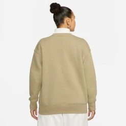 Women's Nike Sportswear Phoenix Fleece Oversized Crewneck Sweatshirt Neutral Olive - FD4234 276 -Nike Store FD4234 276 M3