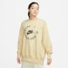 Women's Nike Sportswear Phoenix Fleece Oversized Crewneck Sweatshirt Team Gold - FD4234 783 -Nike Store FD4234 783 M1