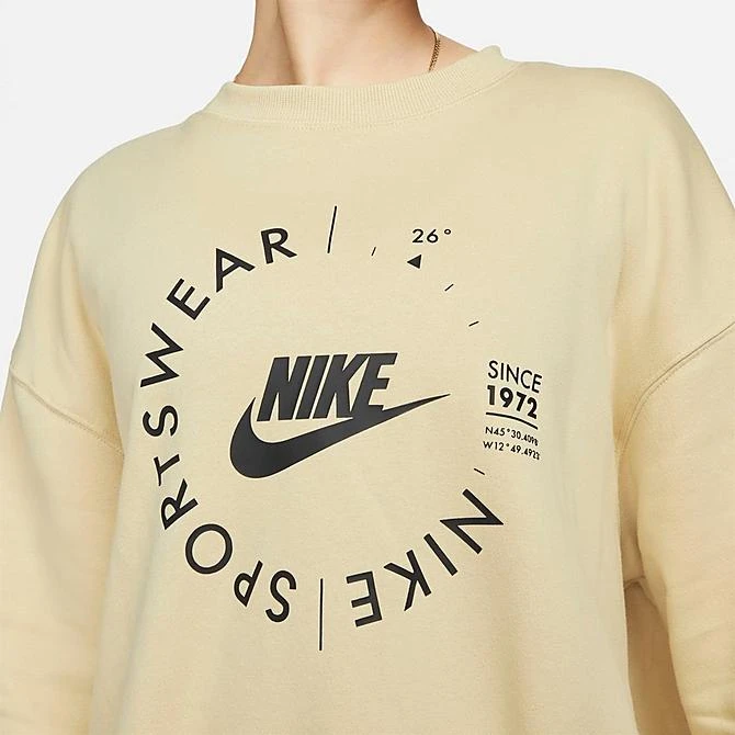 Women's Nike Sportswear Phoenix Fleece Oversized Crewneck Sweatshirt Team Gold - FD4234 783 6 Women's Nike Sportswear Phoenix Fleece Oversized Crewneck Sweatshirt Team Gold - FD4234 783 - Image 4