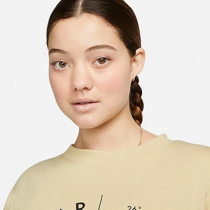 Women's Nike Sportswear Phoenix Fleece Oversized Crewneck Sweatshirt Team Gold - FD4234 783 7 Women's Nike Sportswear Phoenix Fleece Oversized Crewneck Sweatshirt Team Gold - FD4234 783 - Image 5