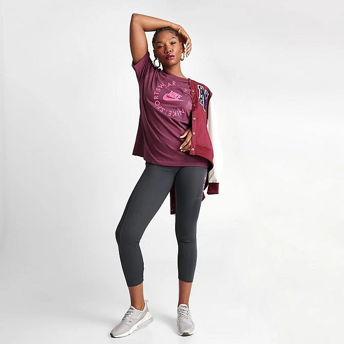 Women's Nike Sportswear Sports Utility T-Shirt Rosewood - FD4235 653 4 Women's Nike Sportswear Sports Utility T-Shirt Rosewood - FD4235 653 - Image 2