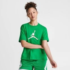 Nike Women's Jordan Short-Sleeve Graphic T-Shirt Lucky Green - FJ2510 310 -Nike Store FJ2510 310 M3