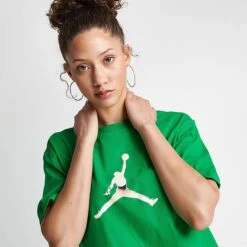 Nike Women's Jordan Short-Sleeve Graphic T-Shirt Lucky Green - FJ2510 310 -Nike Store FJ2510 310 M5