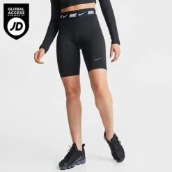 Women's Nike Sportswear Tape Biker Shorts Black - FJ6995 010