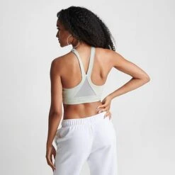 Women's Nike Swoosh Medium-Support Padded Wrap Sports Bra Sea Glass/Sail - FN3167 020 -Nike Store FN3167 020 M4