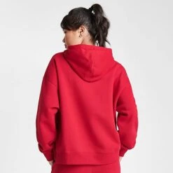 Nike Women's Jordan Brooklyn Fleece Hoodie Gym Red - FN4488 687 -Nike Store FN4488 687 M4