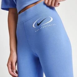Women's Nike Sportswear Swoosh Life Leggings Polar Ice - FN7699 450 -Nike Store FN7699 450 M5