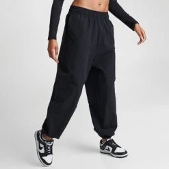 Women's Nike Sportswear Trend Swoosh Woven Jogger Pants Black - FN7700 010 10 Women's Nike Sportswear Trend Swoosh Woven Jogger Pants Black - FN7700 010 -Nike Store FN7700 010 M3