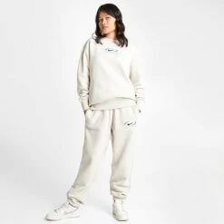 Women's Nike Sportswear Swoosh Life Phoenix Fleece Oversized Jogger Pants Light Orewood Brown - FN7716 104 -Nike Store FN7716 104 M2