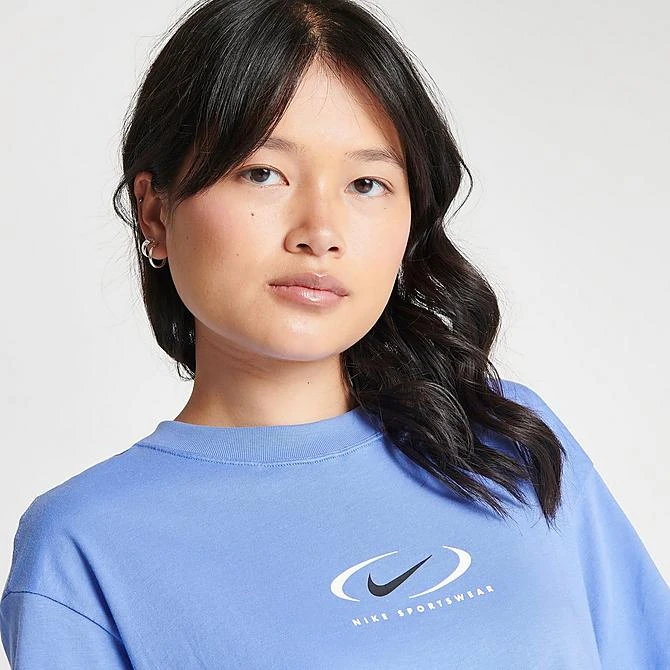 Women's Nike Sportswear Swoosh Life Graphic T-Shirt Polar Ice - FN7722 450 7 Women's Nike Sportswear Swoosh Life Graphic T-Shirt Polar Ice - FN7722 450 - Image 5