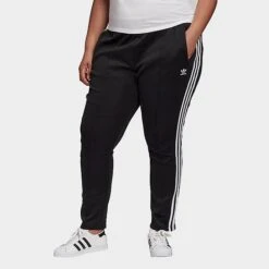 Women's Adidas Originals Primeblue SST Track Pants (Plus Size) Black - GD2362 001