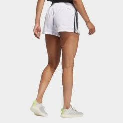 Women's Adidas Pacer 3 Stripes Woven Training Shorts White/Black - GM2949 100 -Nike Store GM2949 100 M3