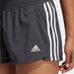 Women's Adidas Pacer 3 Stripes Woven Training Shorts Grey/Black - GM2950 099 -Nike Store GM2950 099 M4