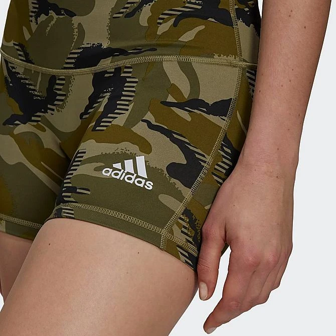 Women's Adidas Camo Short Tights Volleyball Shorts Orbit Green/Black/White - GR9674 315 6 Women's Adidas Camo Short Tights Volleyball Shorts Orbit Green/Black/White - GR9674 315 - Image 4