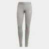 Women's Adidas LOUNGEWEAR Essentials 3-Stripes Leggings Medium Grey Heather/White - GV6017 035 -Nike Store GV6017 035 M1