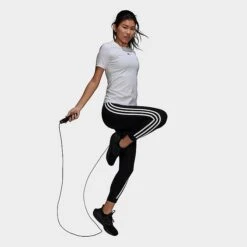 Women's Adidas Optime Trainicons 3-Stripes Training Tights Black - H64211 001 -Nike Store H64211 001 M4