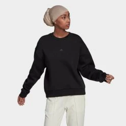 Women's Adidas ALL SZN Fleece Sweatshirt Black - HJ7995 001