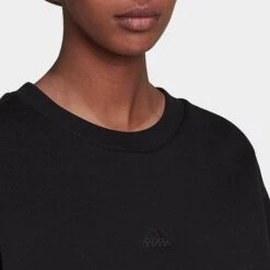 Women's Adidas ALL SZN Fleece Sweatshirt Black - HJ7995 001 -Nike Store HJ7995 001 M4