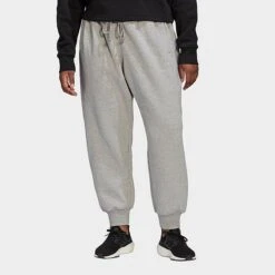Women's Adidas Sportswear All SZN Fleece Jogger Pants (Plus Size) Medium Grey Heather - HK9515 035