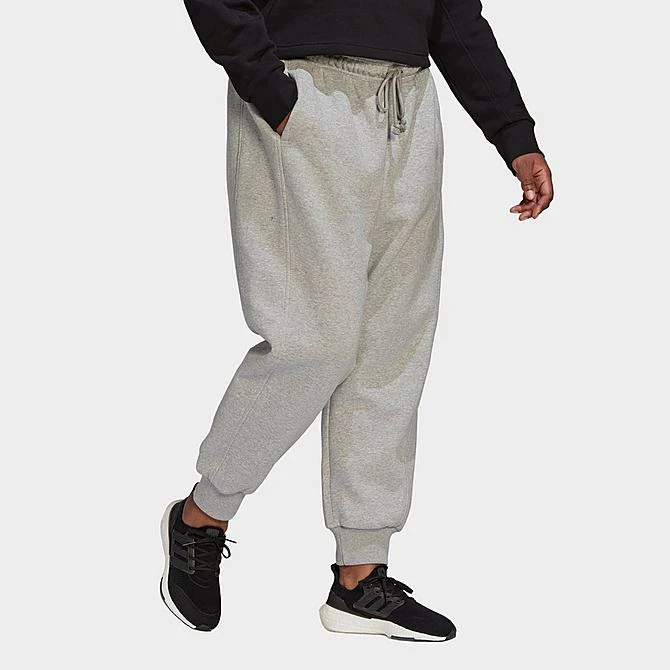 Women's Adidas Sportswear All SZN Fleece Jogger Pants (Plus Size) Medium Grey Heather - HK9515 035 5 Women's Adidas Sportswear All SZN Fleece Jogger Pants (Plus Size) Medium Grey Heather - HK9515 035 - Image 3