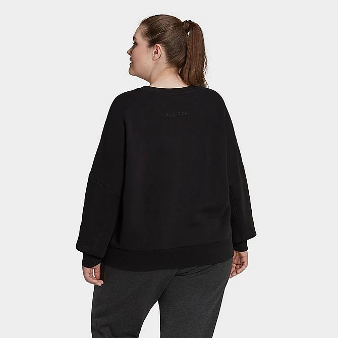 Women's Adidas ALL SZN Fleece Sweatshirt (Plus Size) Black - HK9518 001 4 Women's Adidas ALL SZN Fleece Sweatshirt (Plus Size) Black - HK9518 001 - Image 2