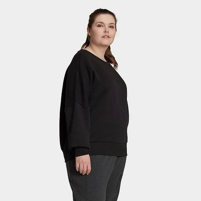 Women's Adidas ALL SZN Fleece Sweatshirt (Plus Size) Black - HK9518 001 5 Women's Adidas ALL SZN Fleece Sweatshirt (Plus Size) Black - HK9518 001 - Image 3