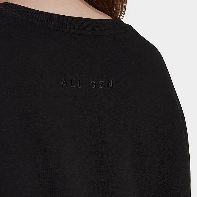 Women's Adidas ALL SZN Fleece Sweatshirt (Plus Size) Black - HK9518 001 6 Women's Adidas ALL SZN Fleece Sweatshirt (Plus Size) Black - HK9518 001 - Image 4