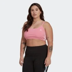 Women's Adidas Originals Adicolor Classics Bra Top (Plus Size) Bliss Pink - HN3971 680