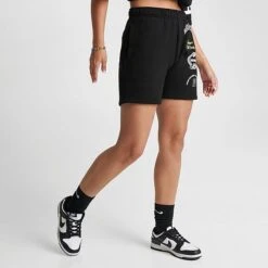Women's Hoodrich Match Shorts Black/White - HW0009 001 -Nike Store HW0009 001 M3