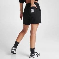 Women's Hoodrich Match Shorts Black/White - HW0009 001 -Nike Store HW0009 001 M4