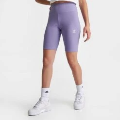 Women's Adidas Originals Adicolor Essentials Biker Short Leggings Magic Lilac - HZ7260 518