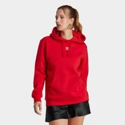 Women's Adidas Originals Adicolor Essentials Fleece Hoodie Better Scarlet - IA6416 610