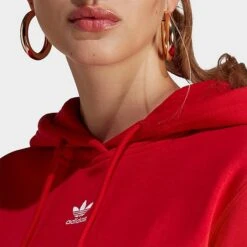 Women's Adidas Originals Adicolor Essentials Fleece Hoodie Better Scarlet - IA6416 610 10 Women's Adidas Originals Adicolor Essentials Fleece Hoodie Better Scarlet - IA6416 610 -Nike Store IA6416 610 M4