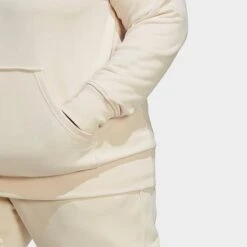 Women's Adidas Originals Adicolor Essentials Regular Hoodie (Plus Size) Wonder White - IA6422 100 -Nike Store IA6422 100 M5