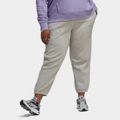 Women's Adidas Originals Essentials Fleece Joggers (Plus Size) Medium Grey Heather - IA6441 035