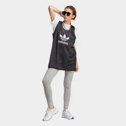 Women's Adidas Originals Adicolor Essentials Leggings Medium Grey Heather - IA6447 035 -Nike Store IA6447 035 M3