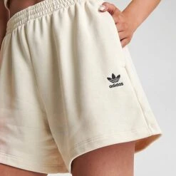 Women's Adidas Originals Adicolor Essentials French Terry Shorts Wonder White - IA6448 100 -Nike Store IA6448 100 M5