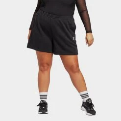 Women's Adidas Originals Adicolor Essentials French Terry Shorts (Plus Size) Black - IA6474 001